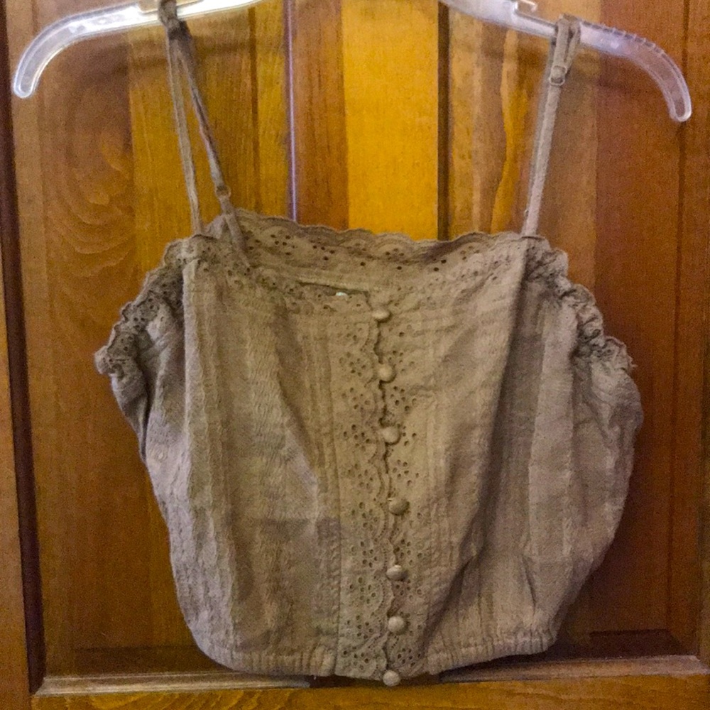 Brown crop tank top from Urban Outfitters